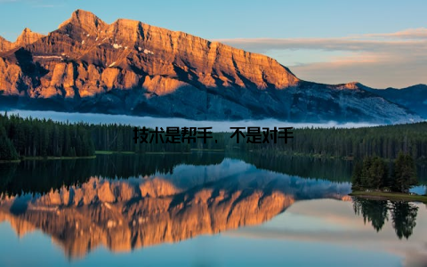 技术是帮手, 不是对手