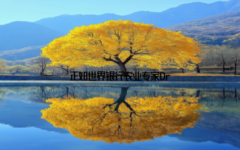 正如世界银行农业专家Dr