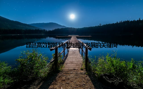 绿色高效智能将成为未来发展的关键词