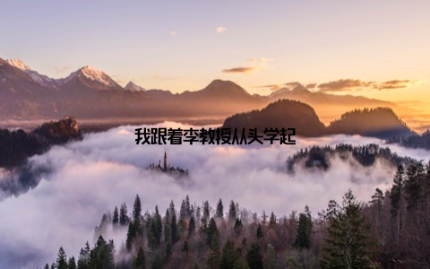 我跟着李教授从头学起