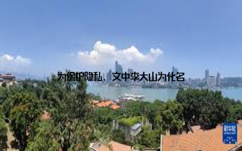 为保护隐私, 文中李大山为化名