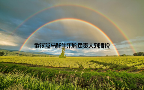 武汉盒马鲜生采购负责人刘涛说