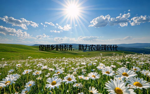 – 促进乡村经济, 助力农业现代化