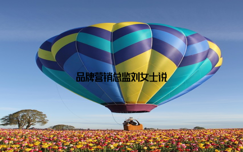 品牌营销总监刘女士说