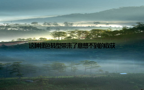 这种绿色转型带来了意想不到的收获