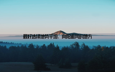 最好选择地势平坦、向阳避风的地方