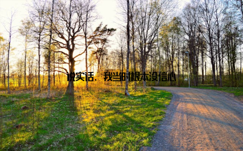 说实话, 我当时根本没信心