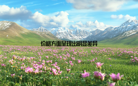 价格方面呈现出明显差异