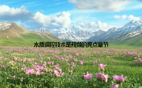 水质调控技术是视频的亮点章节