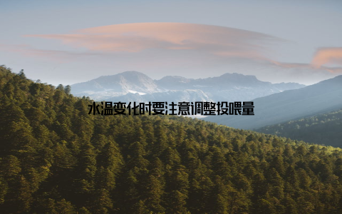 水温变化时要注意调整投喂量