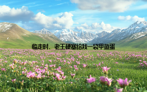 临走时, 老王硬塞给我一袋甲鱼蛋